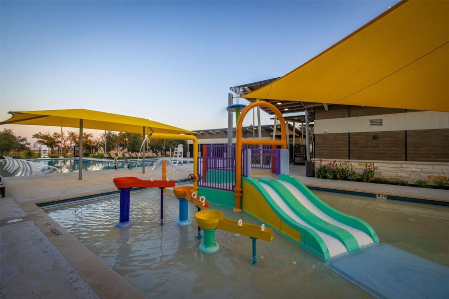 View of play area featuring a community pool