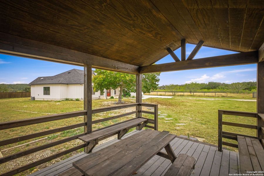 Exterior details and patio area of a home in , Bandera (Image 30).
