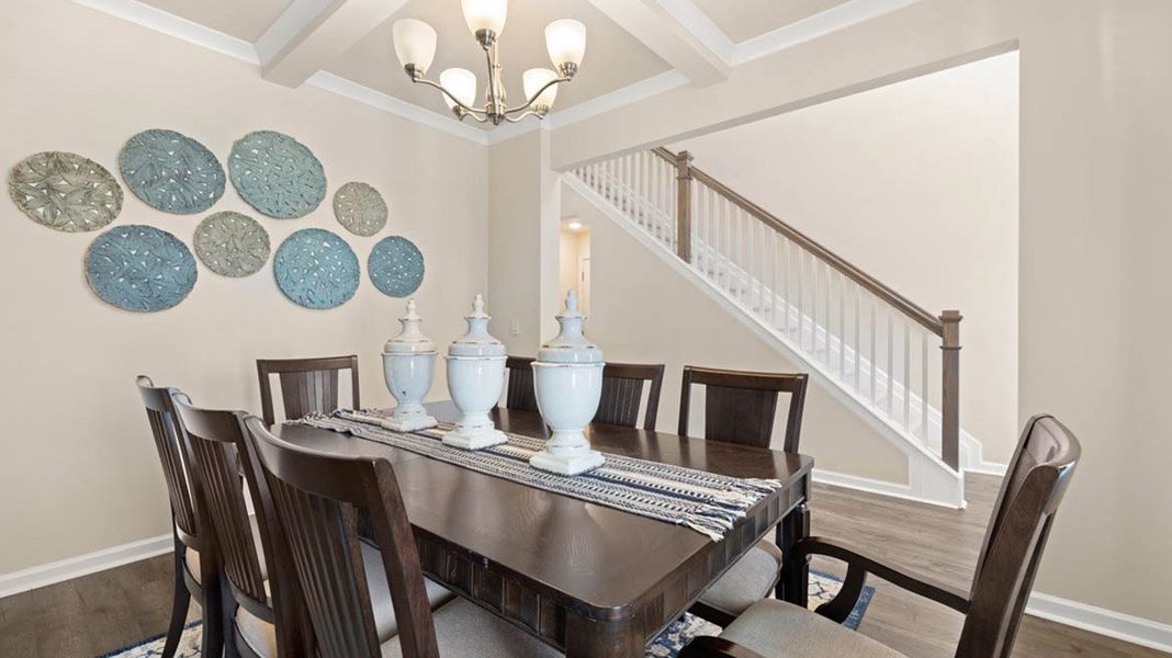 Representative furnished interior of a home built from the Fleetwood by D.R. Horton in Evergreen Crossing, Locust Grove (Image 7).