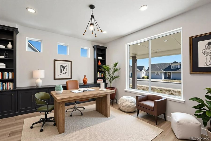 virtually staged office