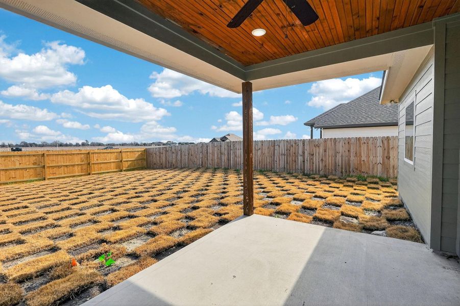Exterior details and patio area of a home in , Snook (Image 3).