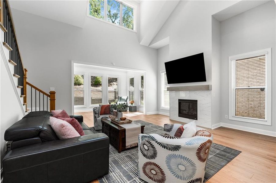 Furnished interior view inside a new home in , Johns Creek (Image 4). Furnished interior view inside a new home in , Johns Creek (Image 4).