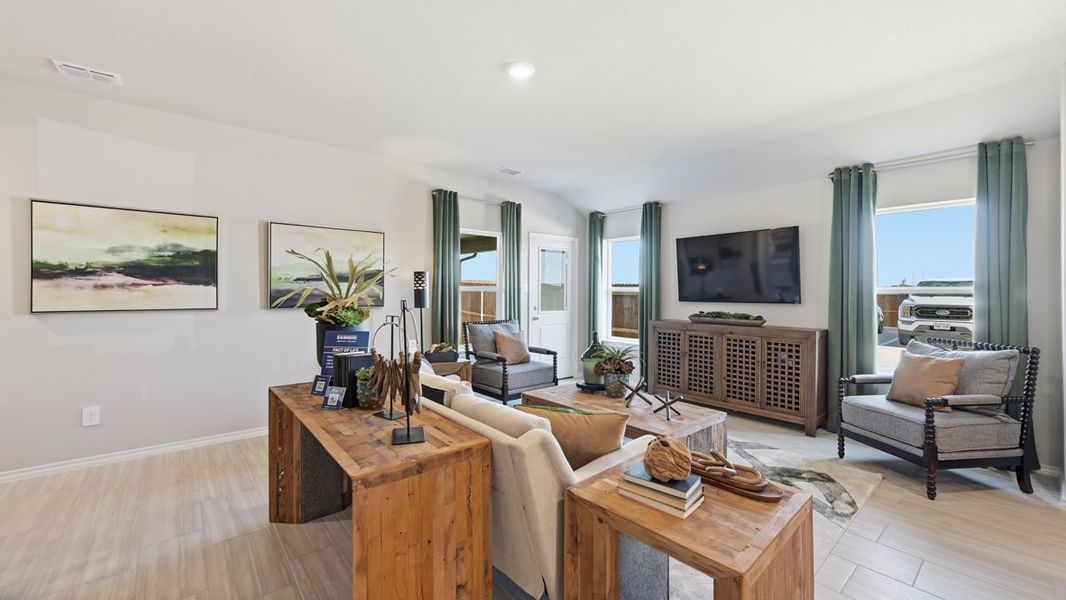 Furnished interior view inside a new home in Lonestar at Liberty Trails, Fort Worth (Image 12).
