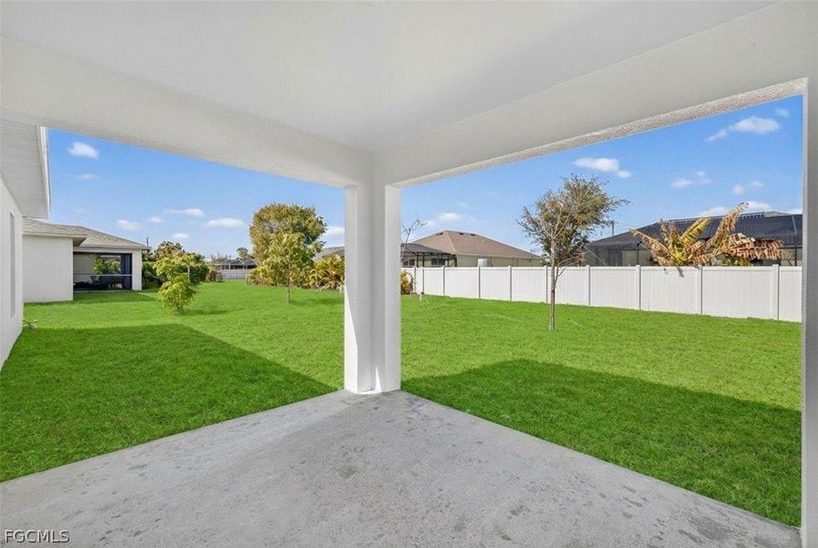 Exterior details and patio area of a home in Cape Coral, Cape Coral (Image 19).