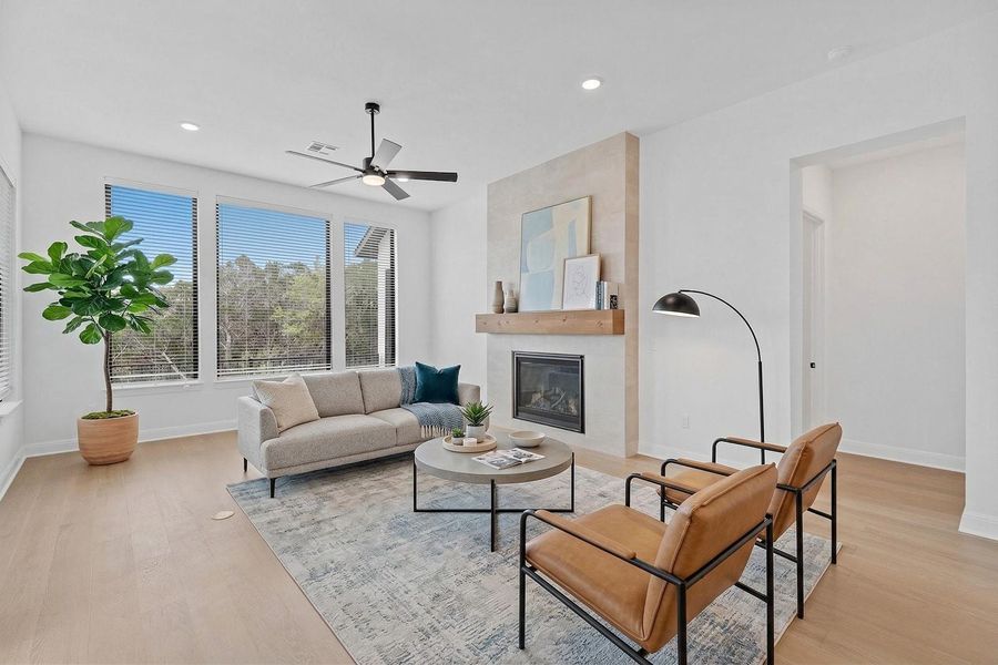 Furnished interior view inside a new home in The Hollows Sanctuary - 85', Jonestown (Image 8).