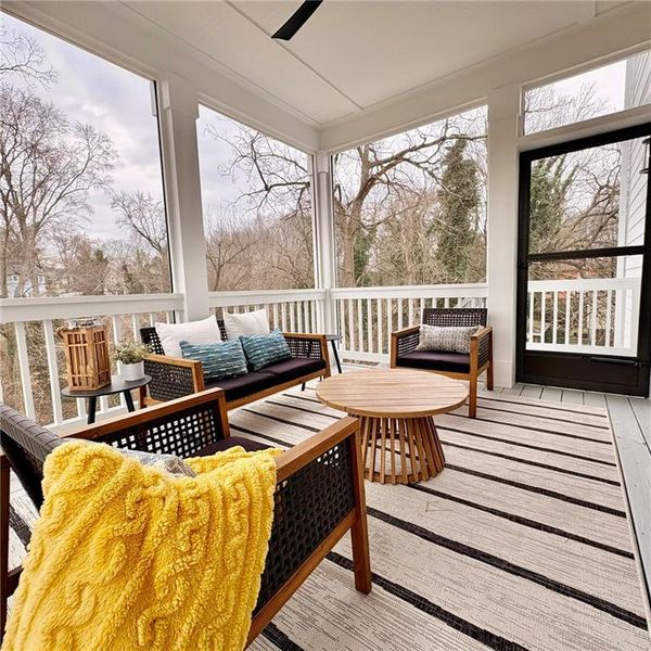 Exterior details and patio area of a home in , Atlanta (Image 29).