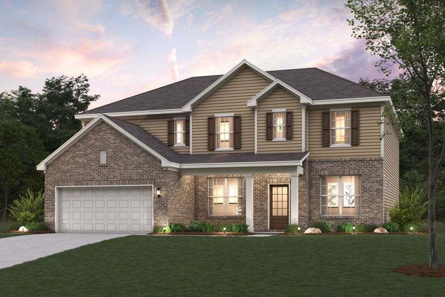 A house with a garage. A house with a garage.