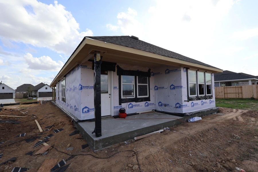 Covered patio in the backyard - still under construction!