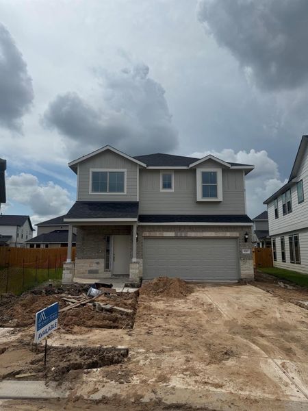Front exterior of a new home in , Houston, TX, highlighting curb appeal (Image 1). Front exterior of a new home in , Houston, TX, highlighting curb appeal (Image 1).