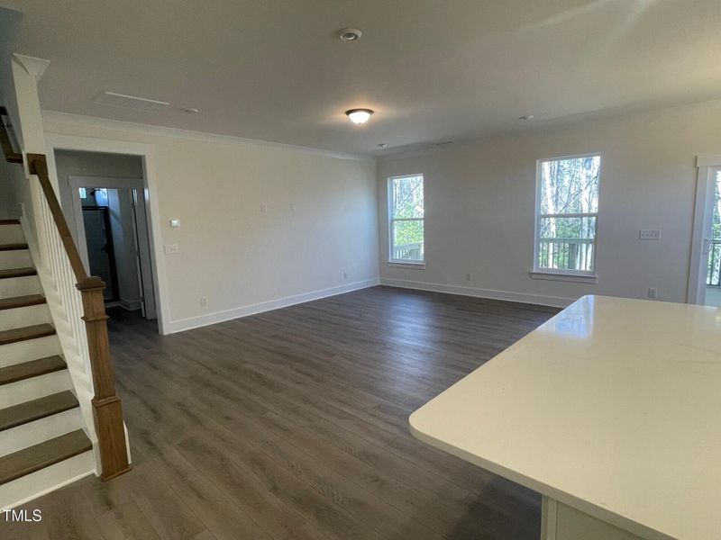 Kitchen open to Family Room