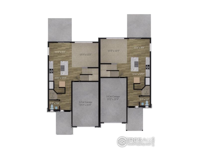 2D floor plan layout of this home in Wilson Commons, Loveland, CO (Image 2).