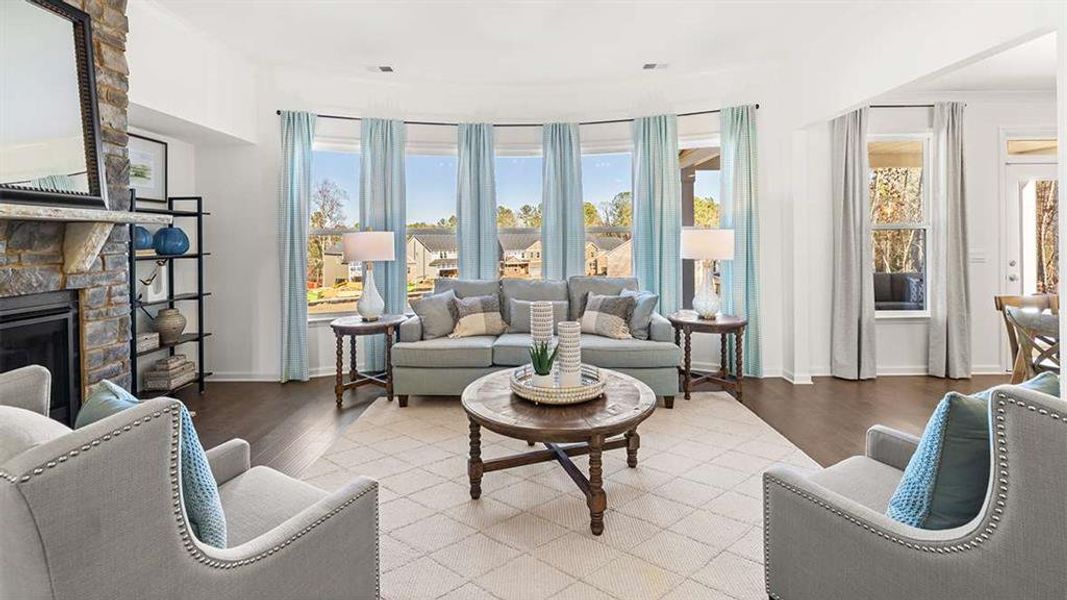 Furnished interior view inside a new home in Heritage Pointe, Senoia (Image 38).