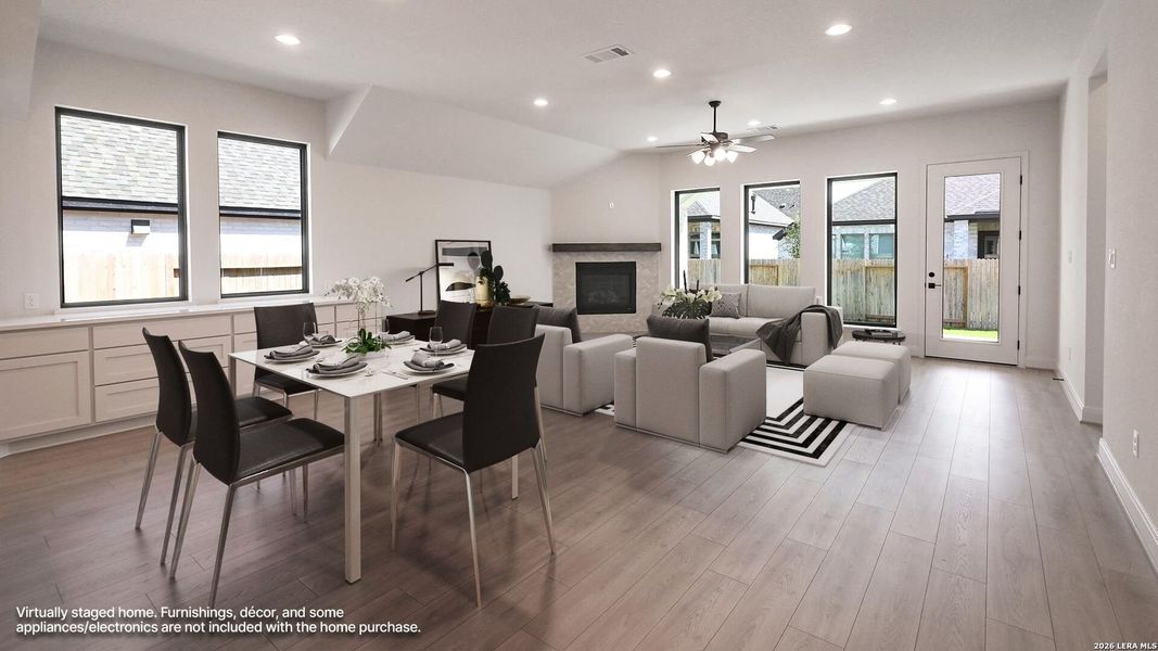 Furnished interior view inside a new home in Meadows of Mill Creek, Seguin (Image 6).