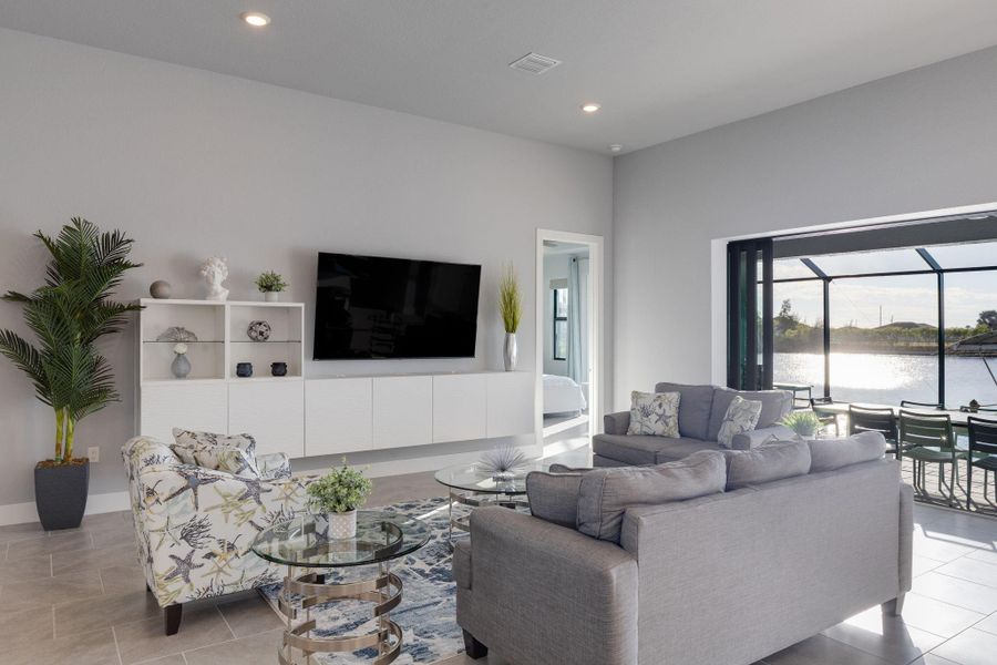 Furnished interior view inside a new home in , Cape Coral (Image 23). Furnished interior view inside a new home in , Cape Coral (Image 23).