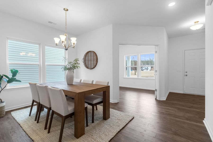 Furnished interior view inside a new home in Homecoming, Ravenel (Image 3).