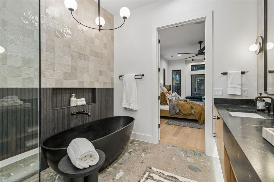 Furnished interior view inside a new home in , Dallas (Image 36).
