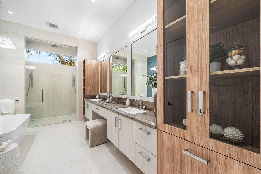 Furnished interior view inside a new home in , Boca Raton (Image 14). Furnished interior view inside a new home in , Boca Raton (Image 14).