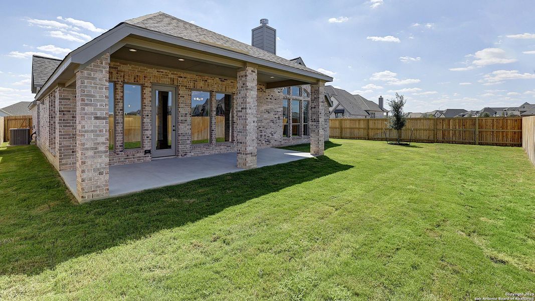 Exterior details and patio area of a home in Alsatian Oaks 60', Castroville (Image 2). Exterior details and patio area of a home in Alsatian Oaks 60', Castroville (Image 2).