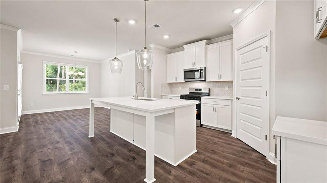 Furnished interior view inside a new home in Oak Ridge Meadows - Active Adult, Locust Grove (Image 6).