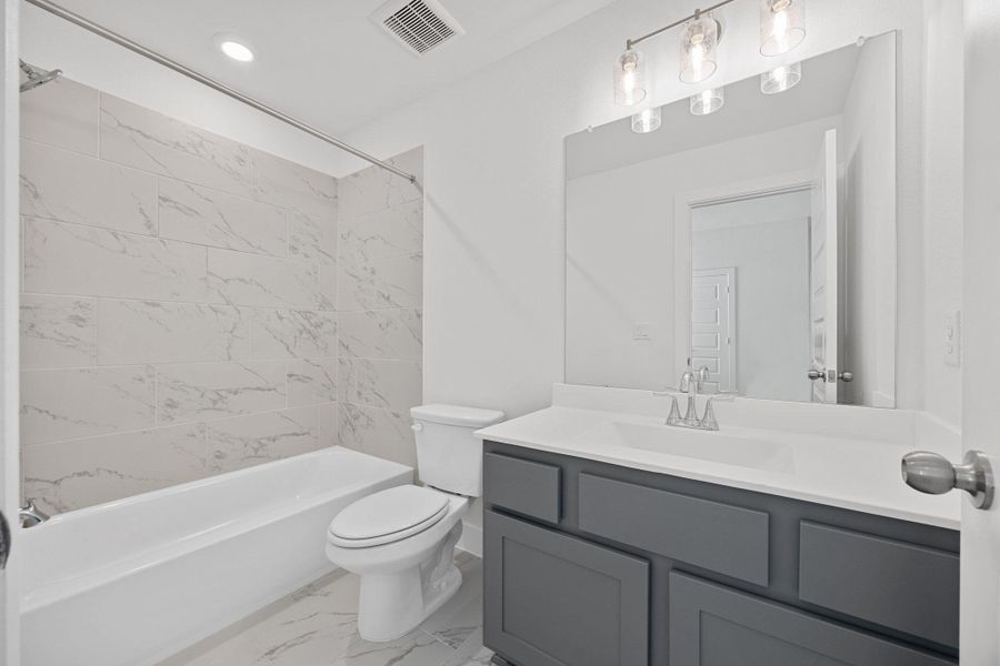 Furnished interior view inside a new home in Parmer Ranch - 40', Georgetown (Image 10). Furnished interior view inside a new home in Parmer Ranch - 40', Georgetown (Image 10).