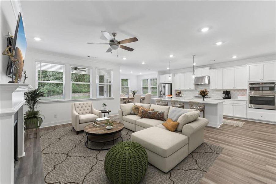 Furnished interior view inside a new home in Bailey Fence, Dacula (Image 27).