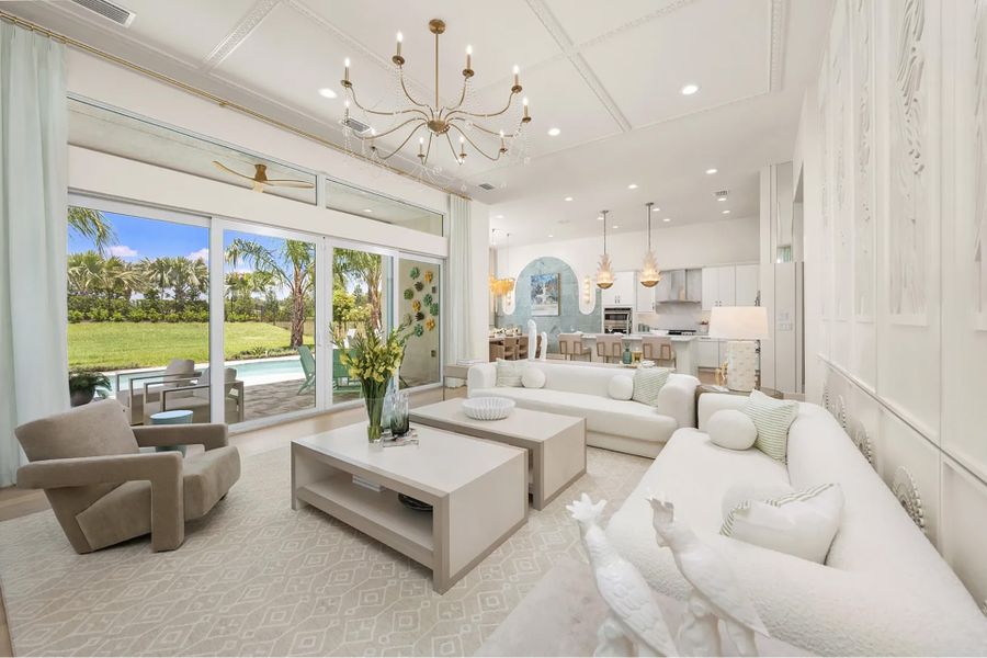 Representative furnished interior of a home built from the Isabella by GL Homes in Valencia Ridge (55+), Wesley Chapel (Image 9). Representative furnished interior of a home built from the Isabella by GL Homes in Valencia Ridge (55+), Wesley Chapel (Image 9).