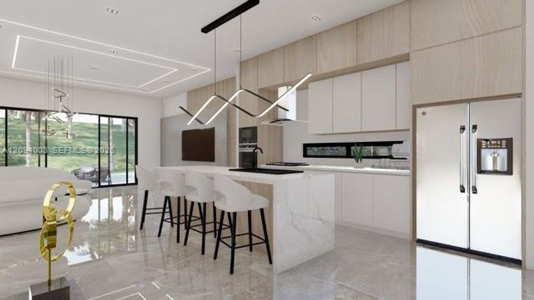 Furnished interior view inside a new home in , Miami (Image 4).
