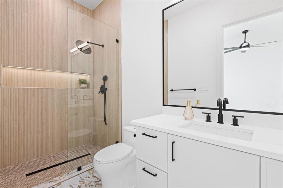 Furnished interior view inside a new home in , Dallas (Image 18).