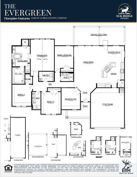 2D floor plan layout of this home in Deer Pines, Conroe, TX (Image 6).