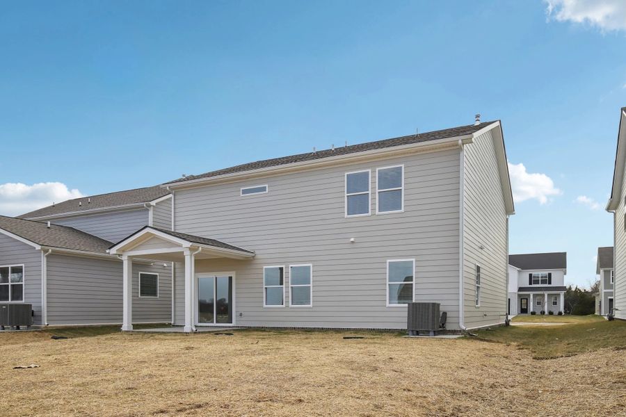 Exterior details and patio area of a home in Ascent at Arbor Ridge, La Vergne (Image 23). Exterior details and patio area of a home in Ascent at Arbor Ridge, La Vergne (Image 23).