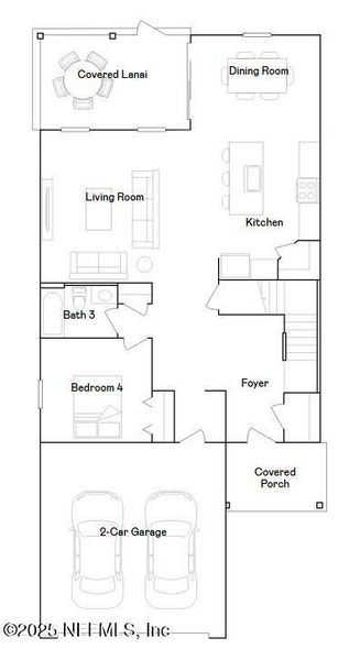 2D floor plan layout of this home in Saddle Oaks: Saddle Oaks 40s, Jacksonville, FL (Image 4). 2D floor plan layout of this home in Saddle Oaks: Saddle Oaks 40s, Jacksonville, FL (Image 4).