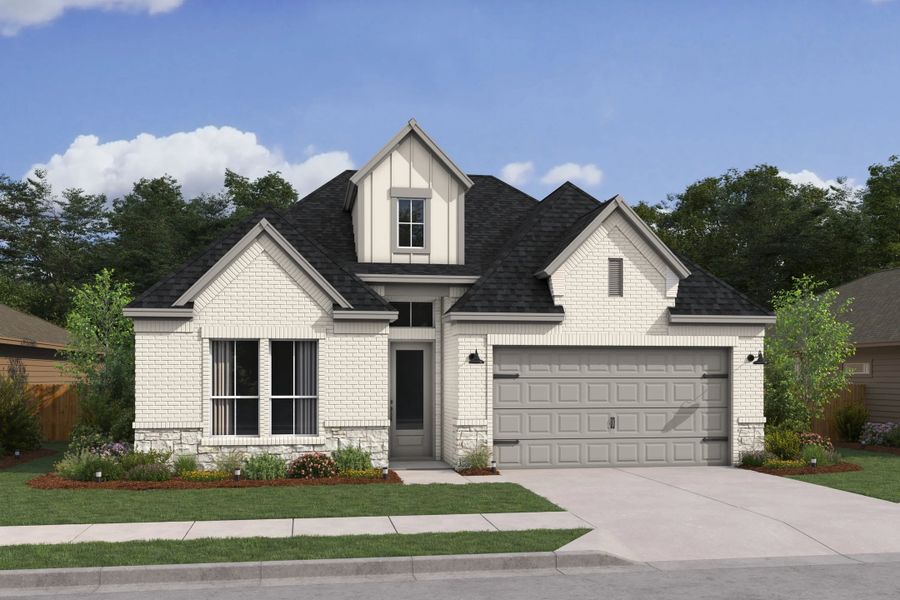 Representative exterior photo of a completed home built from the Warren by K. Hovnanian® Homes in The Preserve at Green Meadows, Celina, TX (Image 2). Representative exterior photo of a completed home built from the Warren by K. Hovnanian® Homes in The Preserve at Green Meadows, Celina, TX (Image 2).