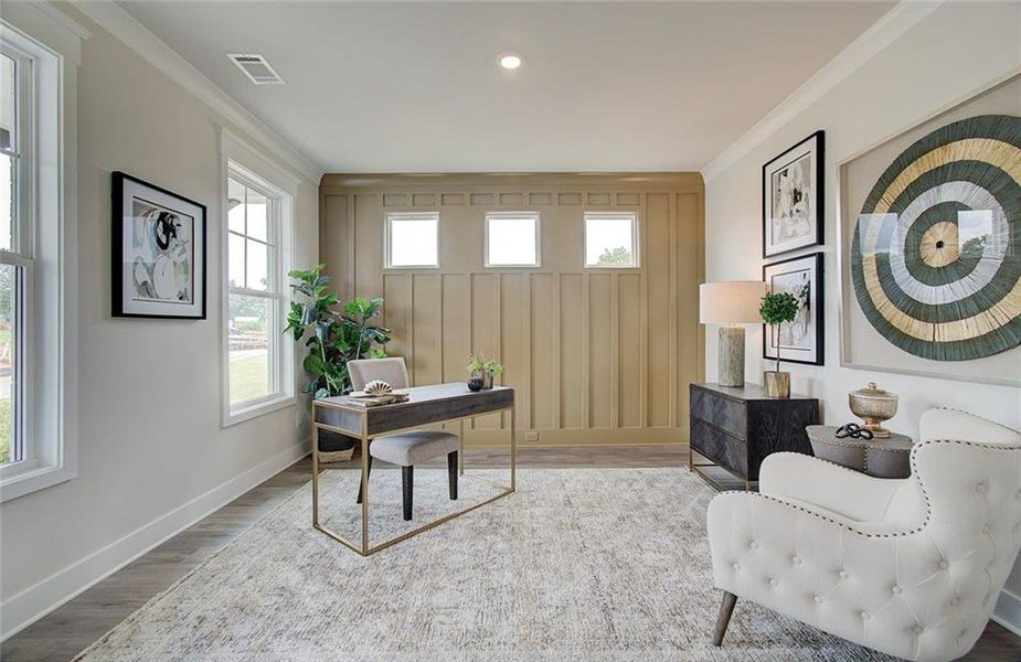 Furnished interior view inside a new home in Pinecrest Ridge, Dacula (Image 17). Furnished interior view inside a new home in Pinecrest Ridge, Dacula (Image 17).