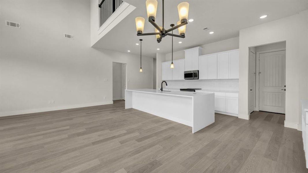 Furnished interior view inside a new home in Freeman Ranch, Weatherford (Image 12).