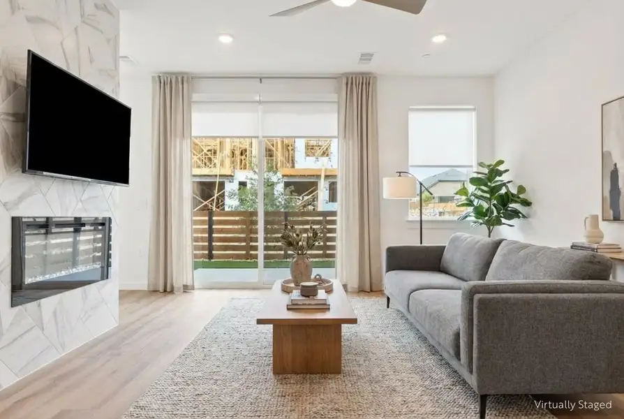 Furnished interior view inside a new home in Willow Grove Townhomes, Melissa (Image 4).
