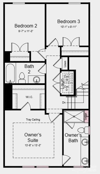 Additional Highlights Include: Gourmet kitchen, downstairs bedroom in place of flex, full bath in place of powder room, and ledge at primary shower.