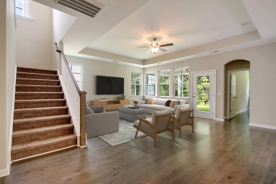 Representative furnished interior of a home built from the Grant by Hunter Quinn Homes in Beaufort County Homes, Beaufort (Image 6).