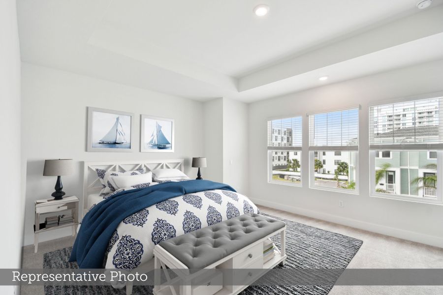 Furnished interior view inside a new home in Towns at Union, St. Petersburg (Image 6).