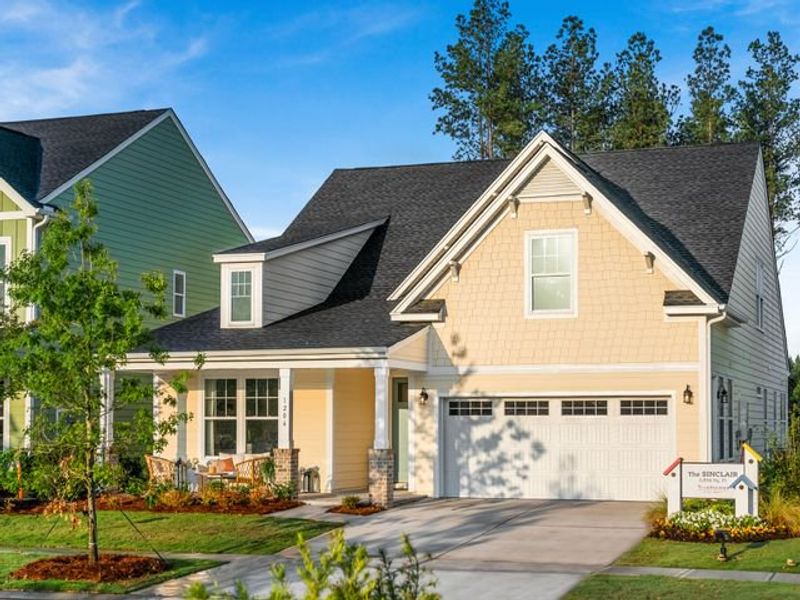 Representative exterior photo of a completed home built from the Sinclair P by True Homes in Homecoming, Ravenel, SC (Image 1). Representative exterior photo of a completed home built from the Sinclair P by True Homes in Homecoming, Ravenel, SC (Image 1).
