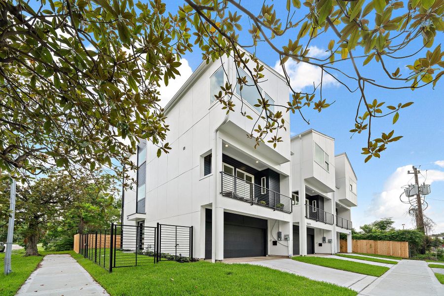 Boasting sleek, modern facades that make a bold statement, this home combines contemporary design with timeless appeal.