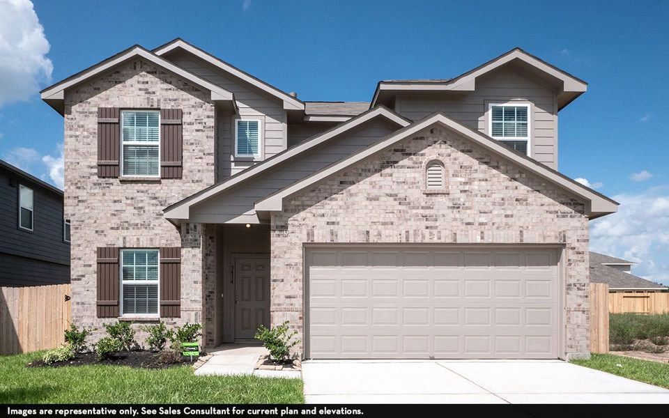 Representative exterior photo of a completed home built from the Blanco by CastleRock Communities in Lone Oak, San Antonio, TX (Image 17).