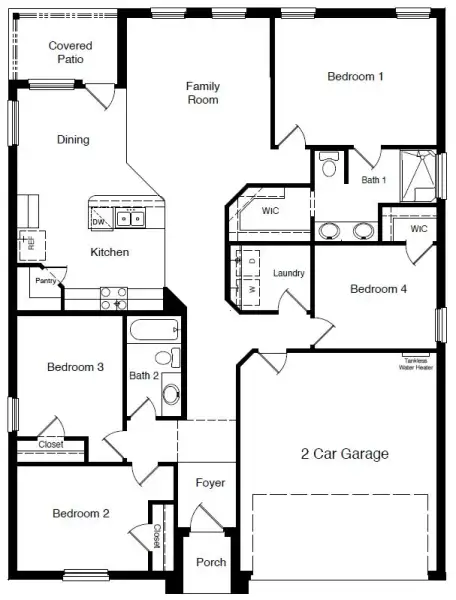 2D floor plan layout of this home in Yukon Ridge, Odessa, TX (Image 4). 2D floor plan layout of this home in Yukon Ridge, Odessa, TX (Image 4).