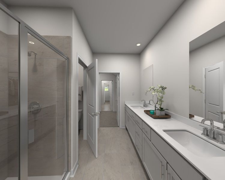 Furnished interior view inside a new home in Greystone - Vista Townhomes, Smyrna (Image 7).