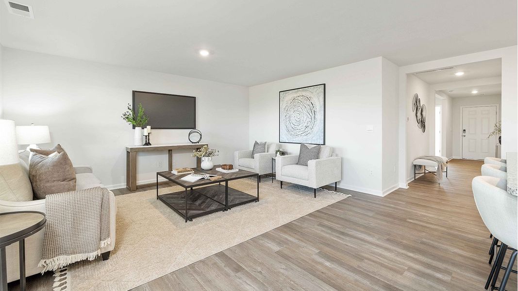 Representative furnished interior of a home built from the Aria by D.R. Horton in Shepherd's Farm, Mooresville (Image 12).