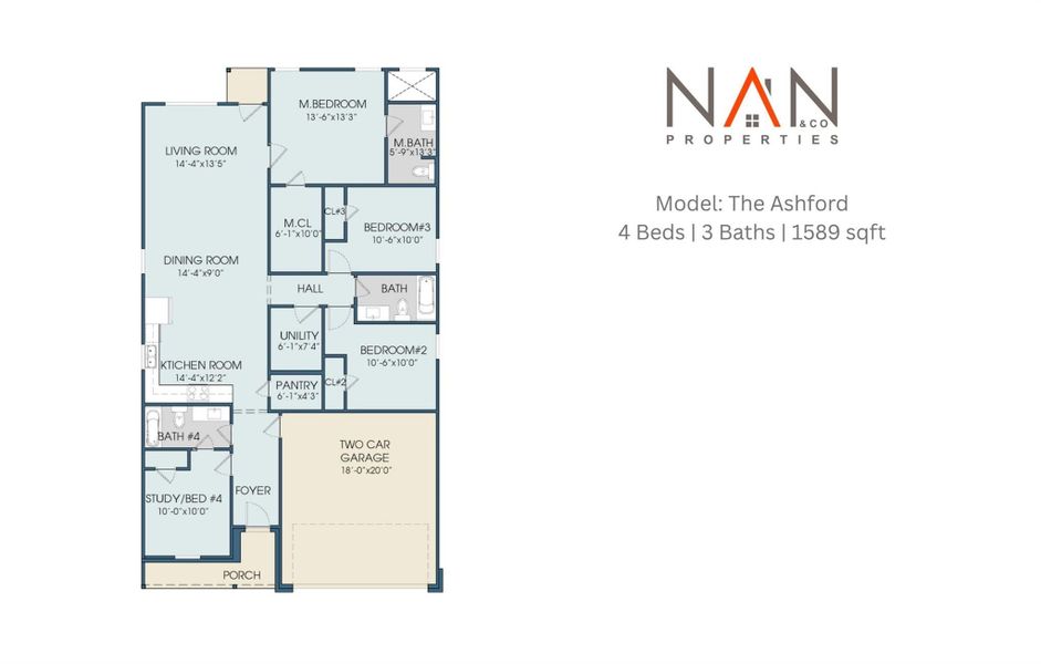 The Ashford floor plan includes a guest suite and plenty of space for comfortable living. The Ashford floor plan includes a guest suite and plenty of space for comfortable living.