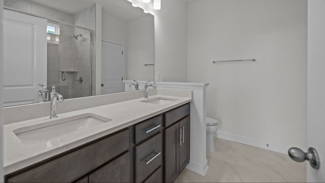 The Fairfield Plan by DRB Homes in McBride Indian Trail, NC - Bathroom