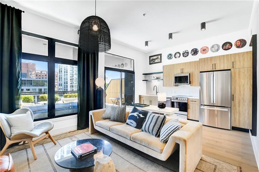 Furnished interior view inside a new home in , Atlanta (Image 10).