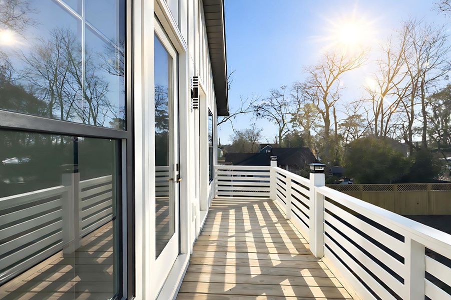 Exterior details and patio area of a home in , North Charleston (Image 26).