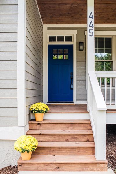 Exterior details and patio area of a home in , Asheville (Image 3).
