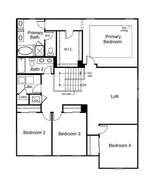 2D floor plan layout of this home in Coves of Estero Bay, Fort Myers, FL (Image 3).